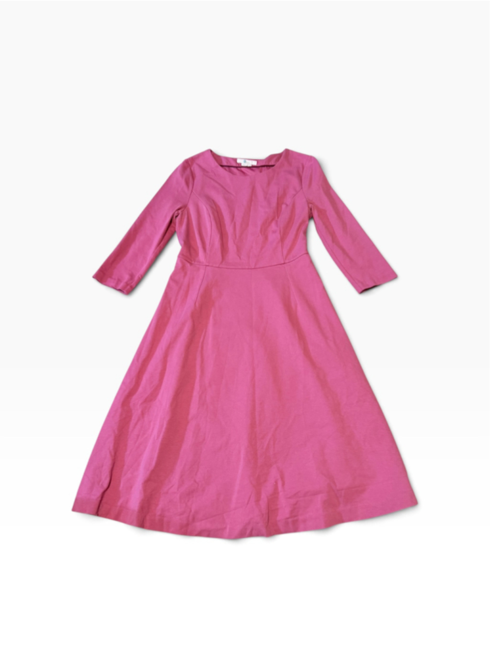 Women's Boden Long Sleeve A-Line Dress Pink Size 8R